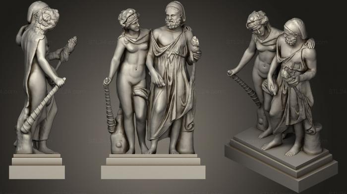 Статуи античные и исторические (Статуя 17, STKA_1500) 3D модель для ЧПУ станка
